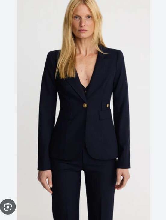 Smythe Jackets & Blazers - Smythe Deep Navy Single-Button Duchess Wool Blazer with Gold Buttons